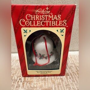 Gibson Holiday Bell Ornament with Holly Design